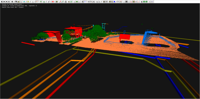 3D model of gas pipeline displayed in proprietary visualization software