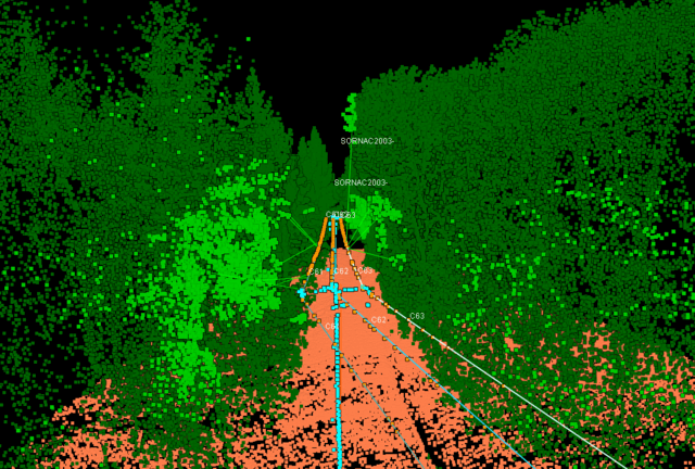 Example of detecting dangerous collisions/proximities to trees and shrubs