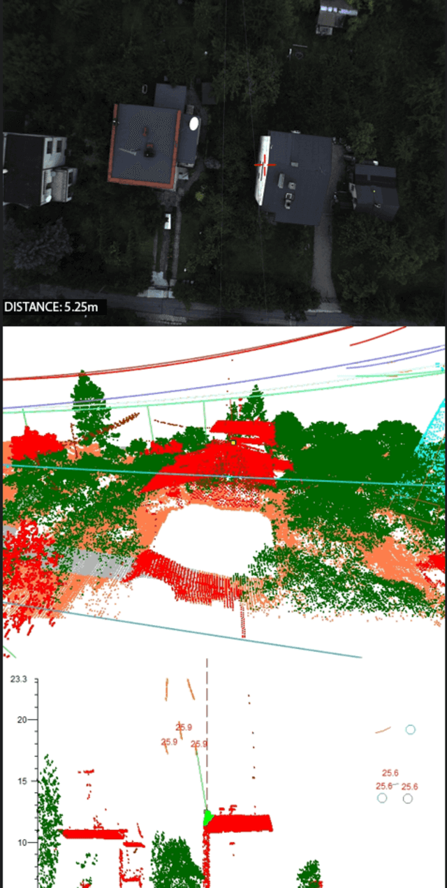 Detection of dangerous proximities of power lines to roads, buildings, and other infrastructure