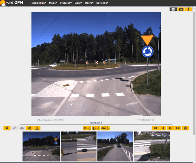Fotorejestracja pasa drogowego w oprogramowaniu z konfiguracją kamery i zdjęć
