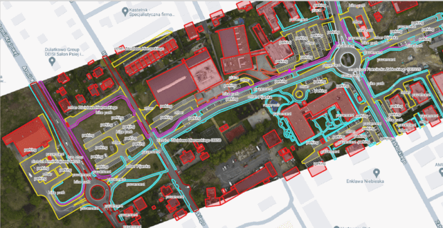 Road infrastructure vectorization based on Google Street Maps imagery