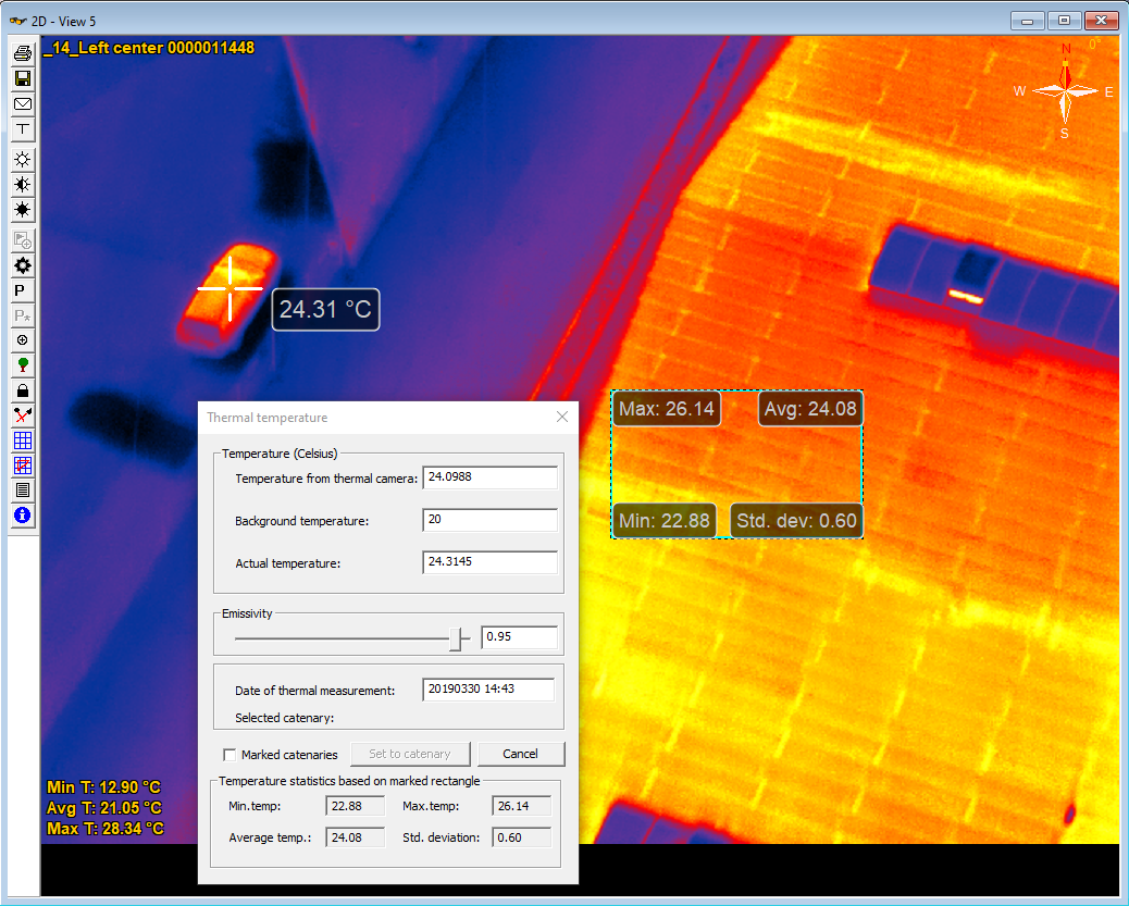 Continuous monitoring of railway areas